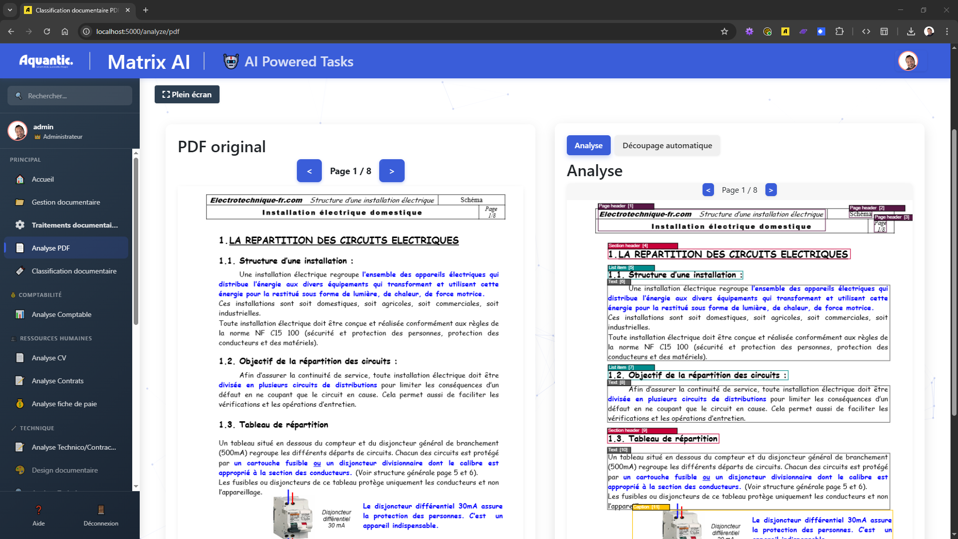 🗎 Plateforme de Classification et d’Analyse Documentaire par IA