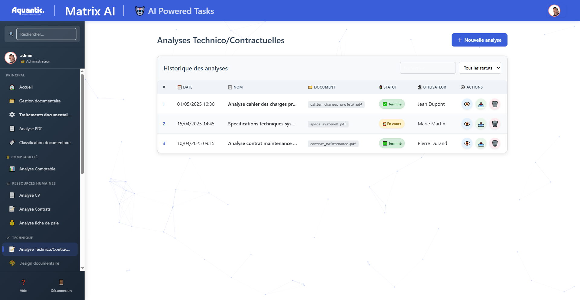 🗎 Plateforme de Classification et d’Analyse Documentaire par IA
