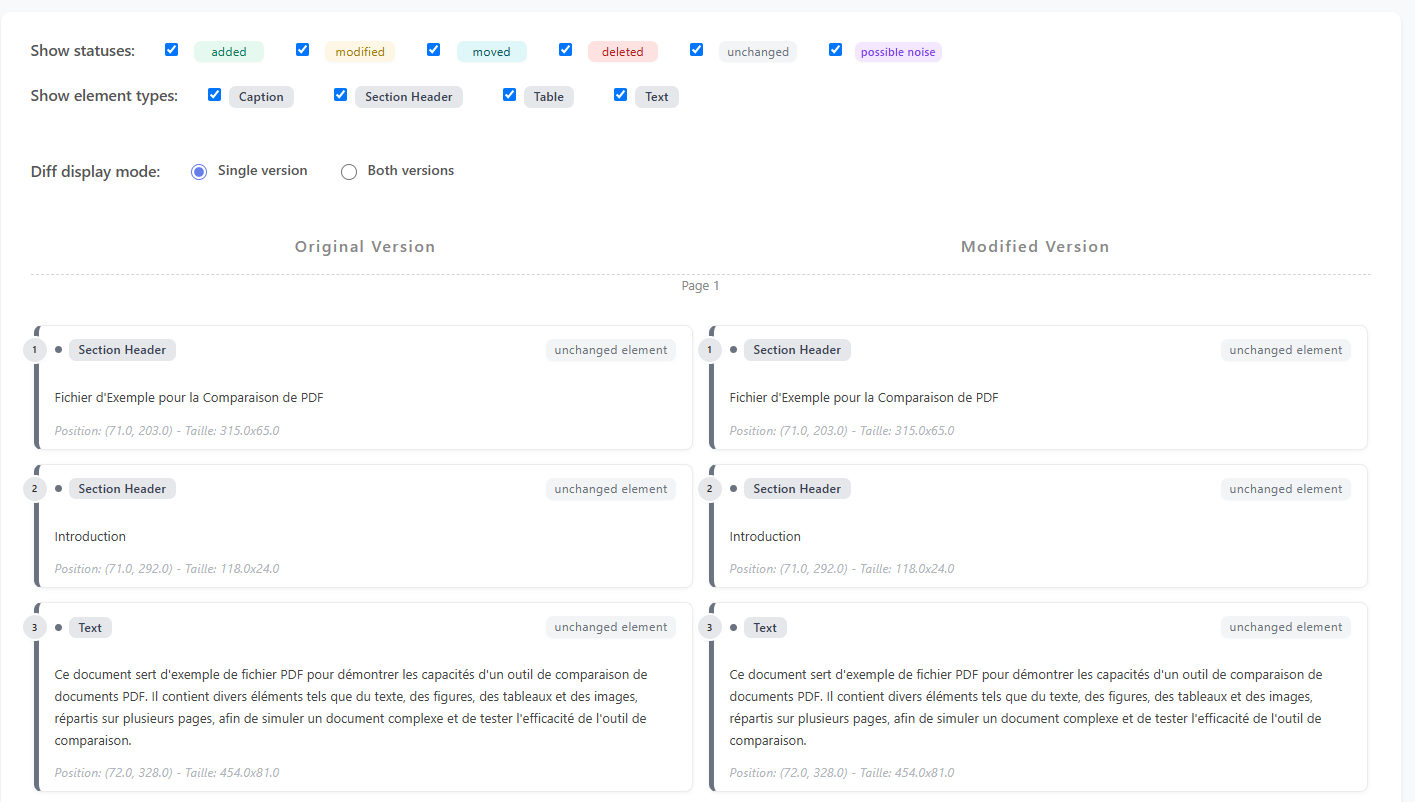 🚀 Projet Comparaison Intelligente de Documents PDF basé sur l'IA