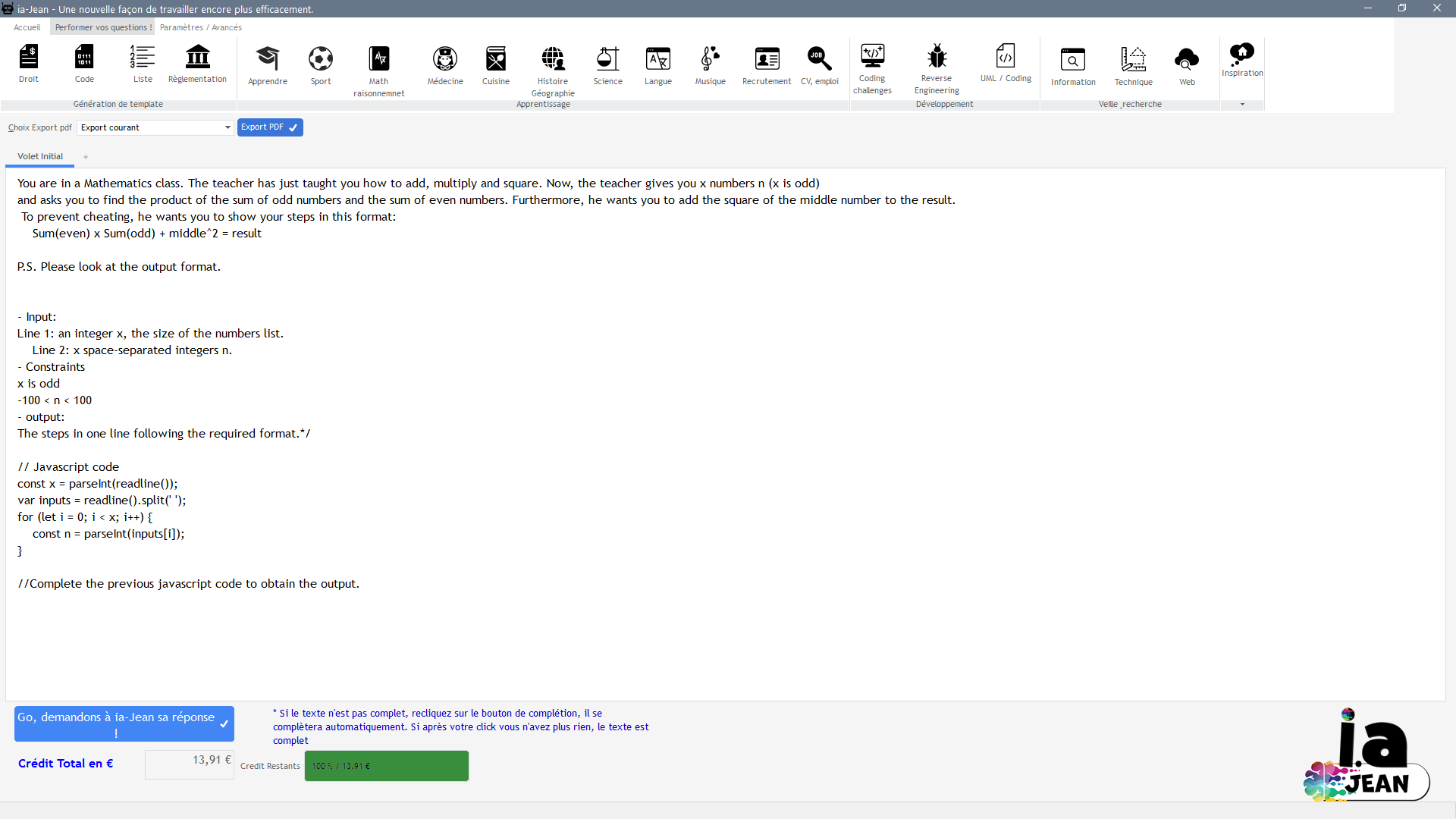 🤖 Application de prompting en IA