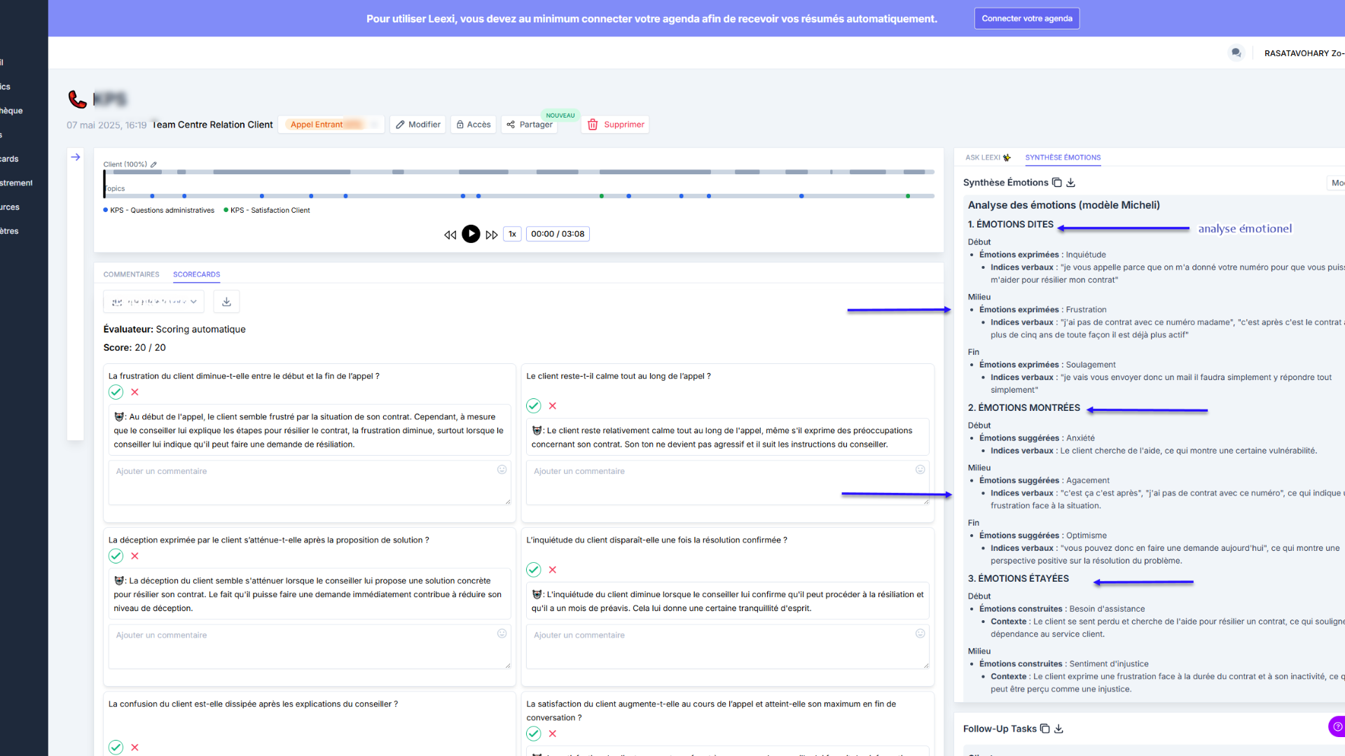✨ Intégration de la solution Leexi pour l'analyse d'appel support client